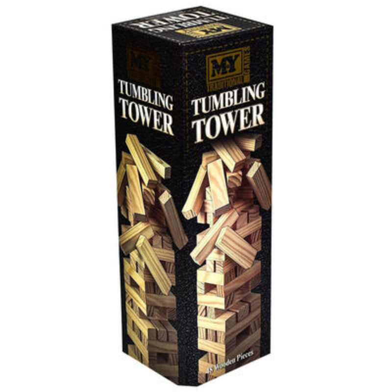 Wooden Tumbling Tower 48 Piece Game mulveys.ie nationwide shipping