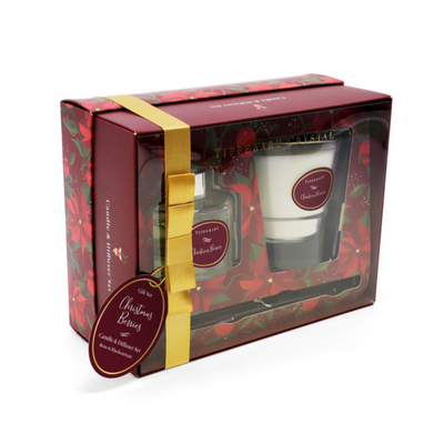 Poinsettia Candle & Diffuser Set - Christmas Berries MULVEYS.IE