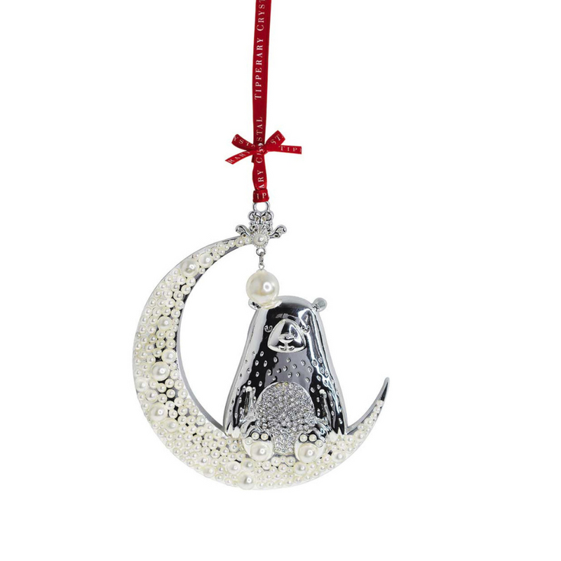 BEAR ON MOON DECORATION MULVEYS.IE