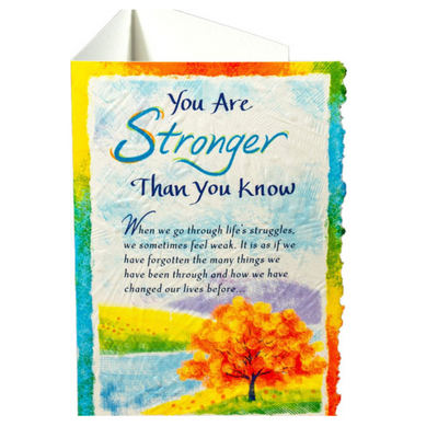 You Are Stronger Than You Know Sentimental Verse Card mulveys.ie nationwide shipping