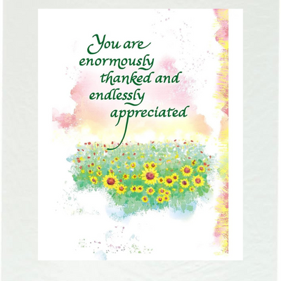 You Are Thanked Endlessly Appreciated Sentimental Verses Keepsake Greeting Card mulveys.ie  nationwide shipping