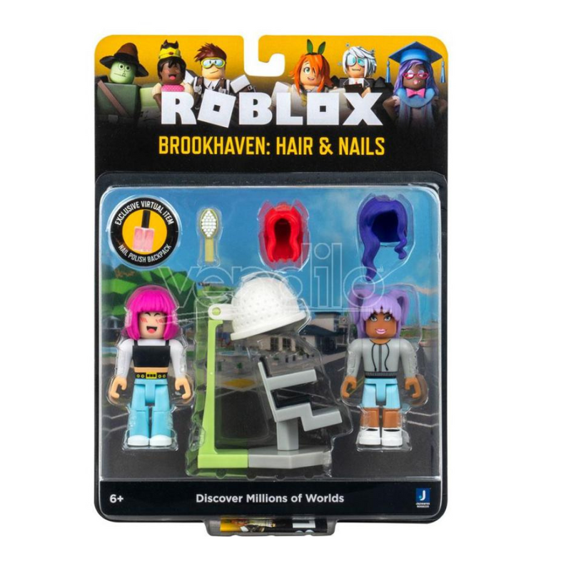Roblox Action Figures Game Pack Brookhaven: Hair & Nails Jazwares mulveys.ie nationwide shipping