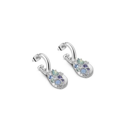 Newbridge Drop Earrings with Blue and Clear Stones mulveys.ie nationwide shipping