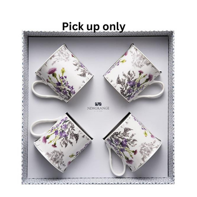 Newgrange Living Thistle White China Mug Set Of 4 mulveys.ie nationwide shipping