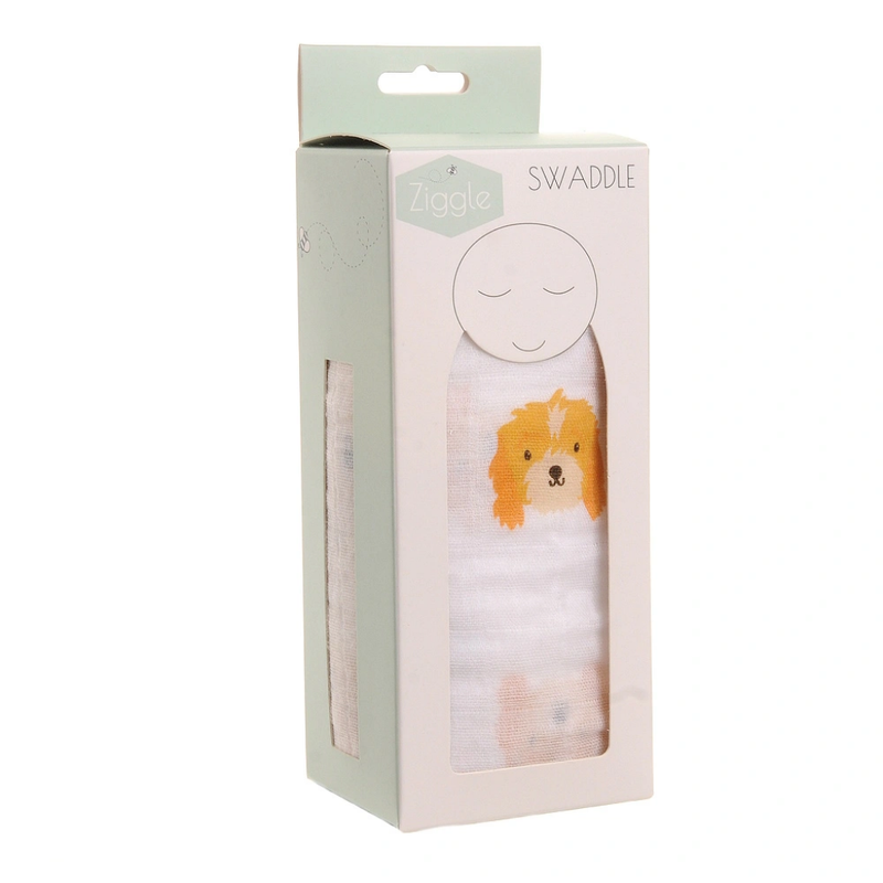 Ziggle Baby Cotton Muslin Swaddle Wrap - Cockapoo Dog – Mulveys.ie