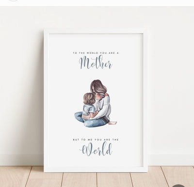 Mother you mean the world to me Framed Print mulveys.ie nationwide shipping