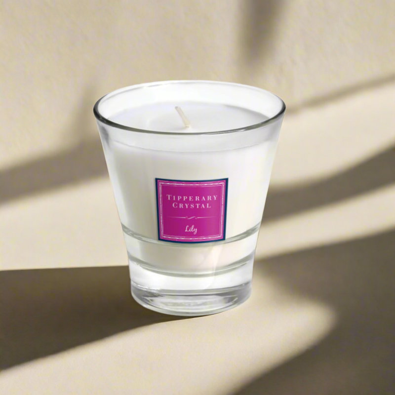 TIPPERARY CRYSTAL Lily Filled Tumbler Glass