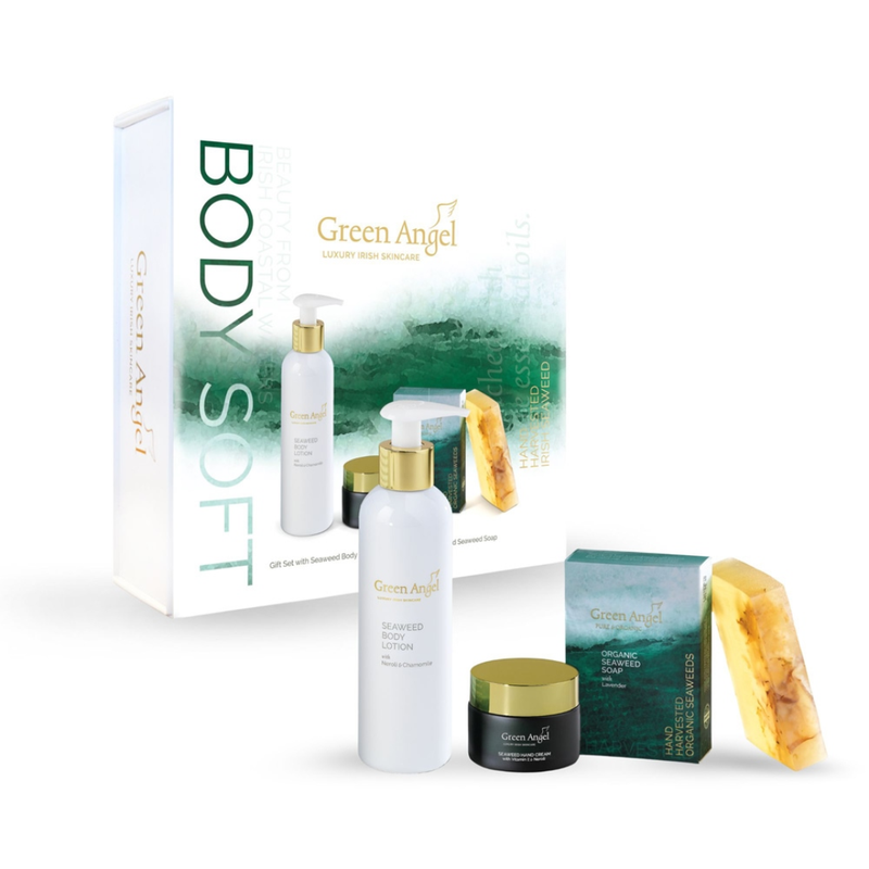 Green Angel body soft gift set. Mulveys.ie