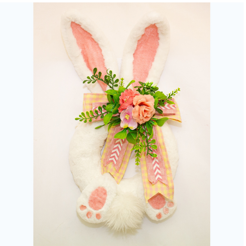 bunny fluff wall decor 38cm. Mulveys.ie
