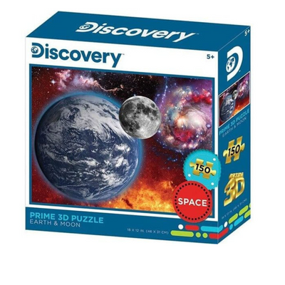 Discovery Earth and Moon 150 piece jigsaw 3D mulveys.ie nationwide shipping