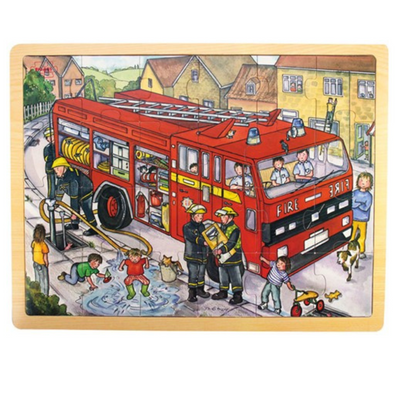 Bigjigs Wooden Puzzle Fire Brigade - 24 pieces mulveys.ie nationwide shipping