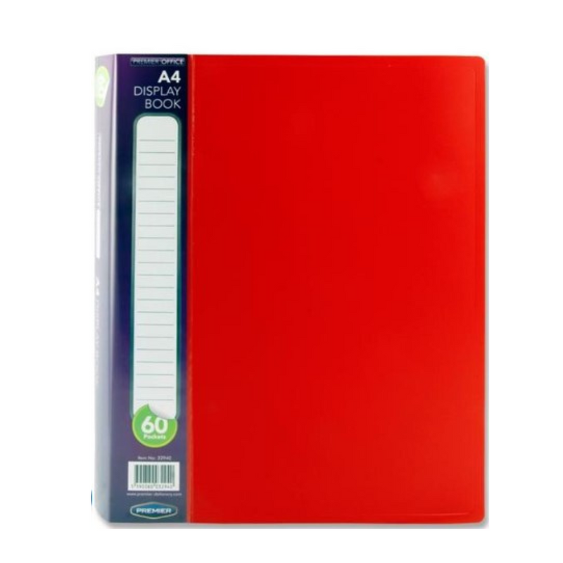 60 Page Display Book Red A4 Premier mulveys.ie nationwide shipping