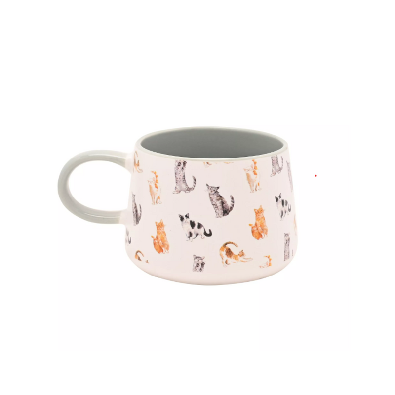 The Wildlife by Ling Designs Ceramic Mug with Cat Pattern
