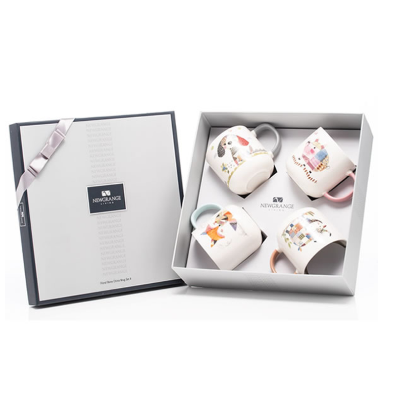 Newgrange Living Farmyard Bone China Mug Set 4. Mulveys.ie