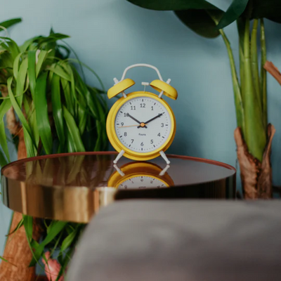 Retro alarm clock Yellow Mulveys.ie