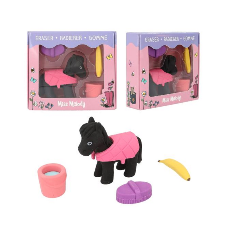 Miss Melody Eraser Set Horses