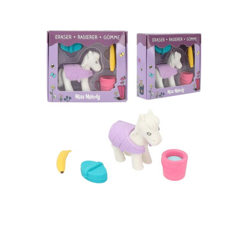 Miss Melody Eraser Set Horses