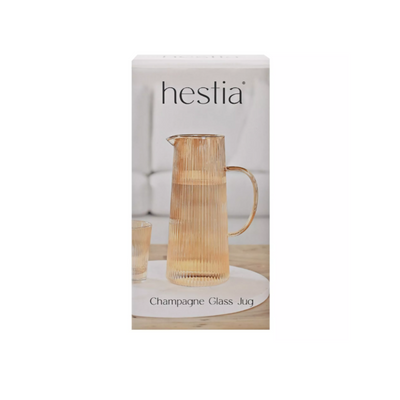 HESTIA GLASS JUG CHAMPAGNE COLOUR