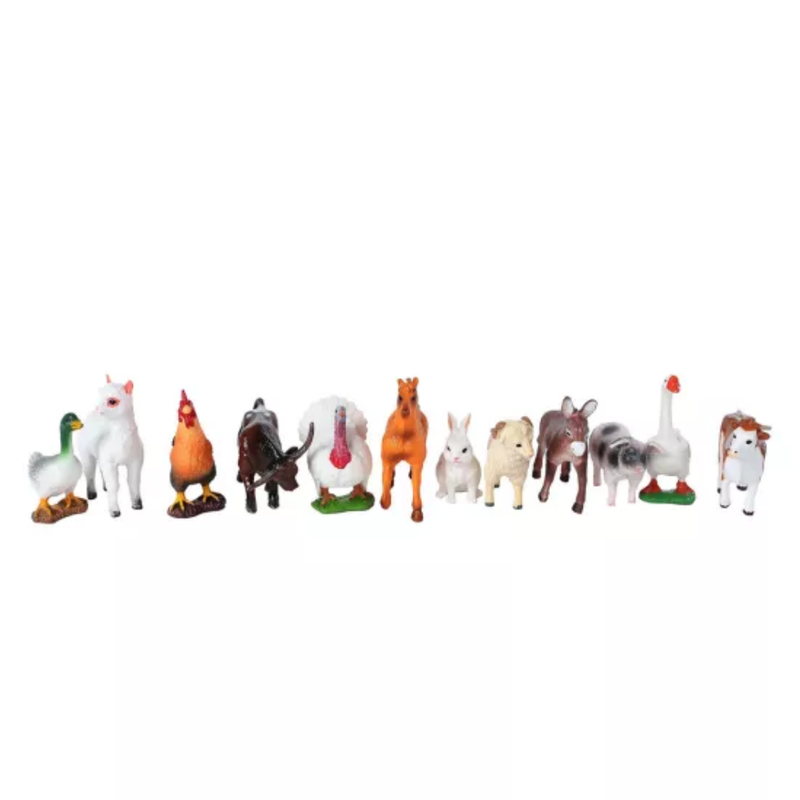 Kids Globe Farm Animal Figure - 12 Asst.