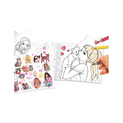Top model kitty colouring book