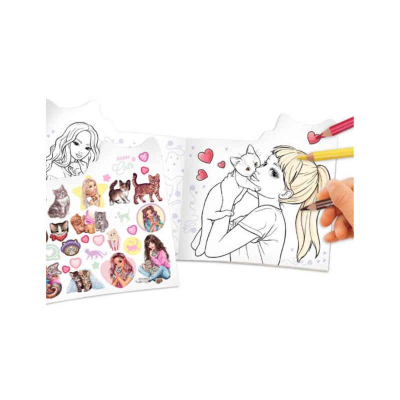 Top model kitty colouring book