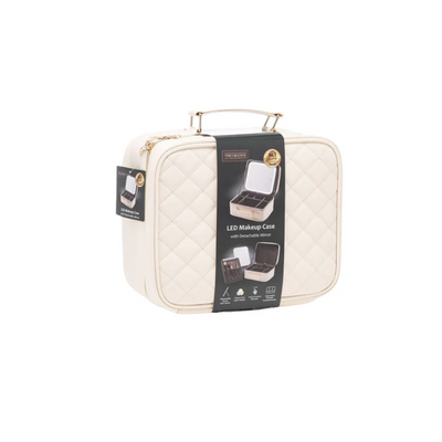 portable make up travel case with led mirror