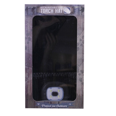 CHUNKY KNIT LED TORCH HAT BLACK  MULVLEYS.IE NATIONWIDE SHIPPING