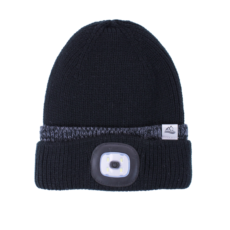 CHUNKY KNIT LED TORCH HAT BLACK  MULVLEYS.IE NATIONWIDE SHIPPING