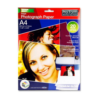 Pro:form Pkt.20 A4 Photo Inkjet Paper mulv;eys.ie nationwide shipping