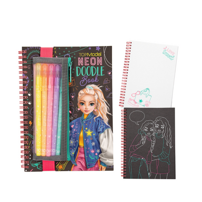 TOP Model Neon Doodle Colouring Book Pen Set. Mulveys.ie