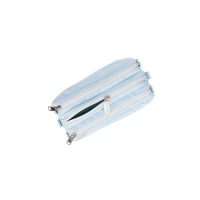 Premto Pastel 3 Pocket Pencil Case - Cornflower Blue. Mulveys.ie