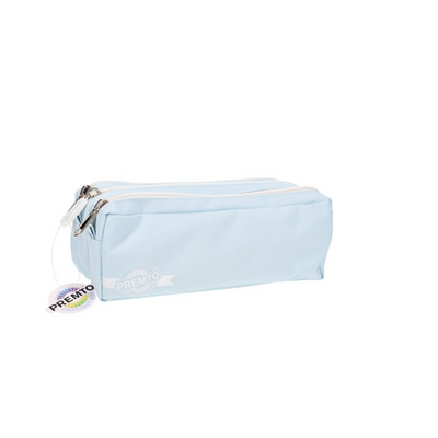 Premto Pastel 3 Pocket Pencil Case - Cornflower Blue. Mulveys.ie