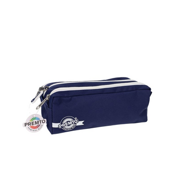 premto 3 Pocket Pencil Case - Admiral Blue. Mulveys.ie