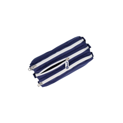 premto 3 Pocket Pencil Case - Admiral Blue. Mulveys.ie