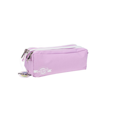 Premto Pastel 3 Pocket Pencil Case - Wild Orchid. Mulveys.ie