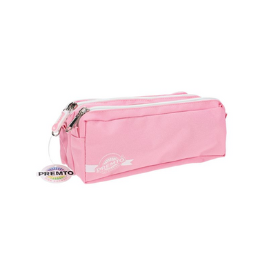 PREMTO Pastel 3 Pocket Pencil Case - Pink Sherbet. Mulveys.ie
