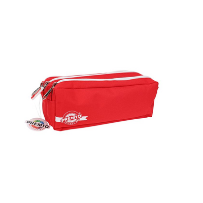 Premto 3 Pocket Pencil Case - Ketchup Red. Mulveys.ie