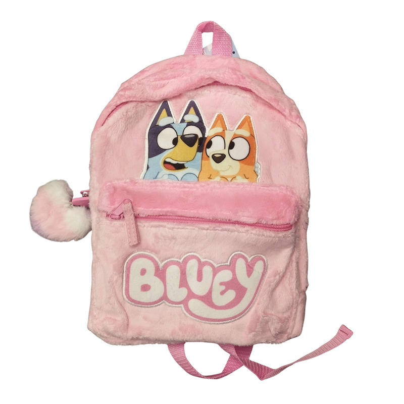 Pink plush Bluey Roxy backpack. Mulveys.ie