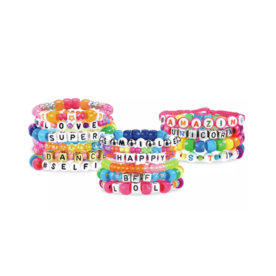 SHIMMER N SPARKLE ABC FASHION BEAD BRACELET
