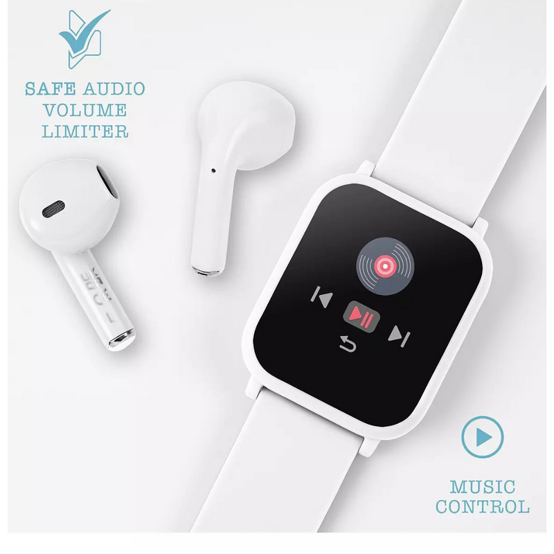 Tikkers Series 10 White Smart Watch and Earbud Set