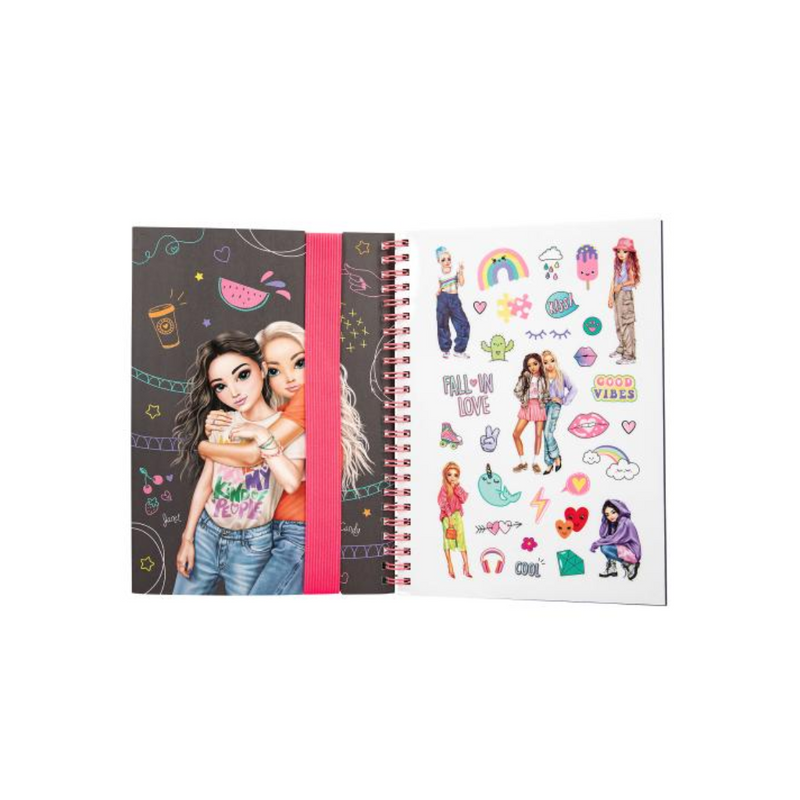 TOP Model Neon Doodle Colouring Book Pen Set