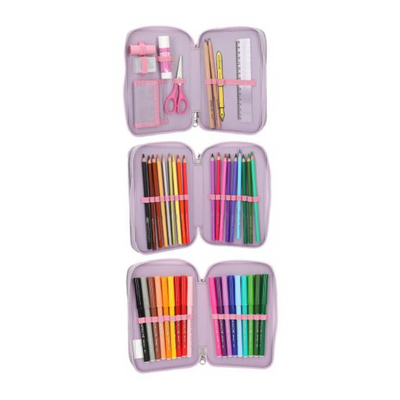 Ylvi Triple Pencil Case With Appliquéd Wing