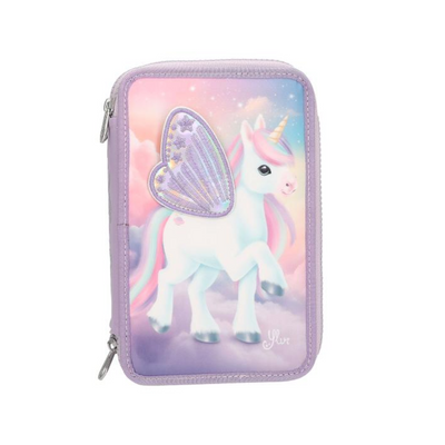 Ylvi Triple Pencil Case With Appliquéd Wing