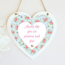 Personlised Mothers Day Hanging Heart -Add your own text with order