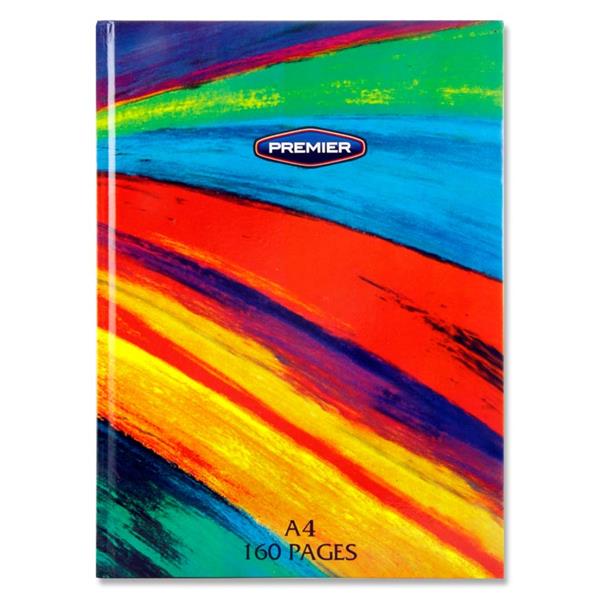 Rainbow A4 160pg Hardcover Notebook