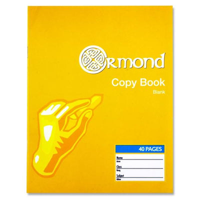 Ormond 40pg Blank Copy Book mulveys.ie nationwide shipping