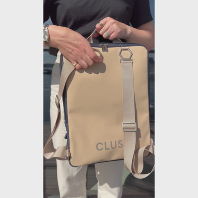 Cluse Le Réversible Backpack, Dark Blue Caramel, Silver Colour mulveys.ie nationwide shipping