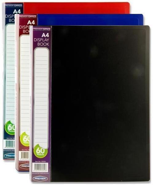 60 Pocket Display Book A4 – Bold Colours