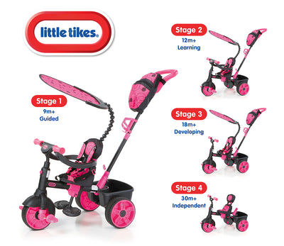 Little Tikes 4-in-1 Deluxe Edition Trike (Neon Pink)Lit