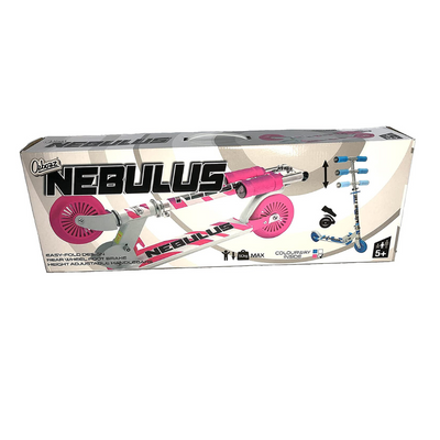 Ozbozz Pink and White Nebulus Children's Folding Scooter